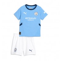 Echipament fotbal Manchester City Erling Haaland #9 Tricou Acasa 2024-25 pentru copii maneca scurta (+ Pantaloni scurti)